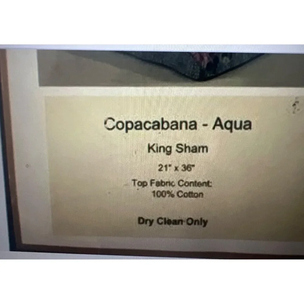Newport Aqua Copacabana Duvet Cover F/Q 2 Euro 2 King Shams READ
